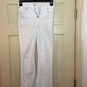 Madewell Cali Demi Boot Jeans White size 25 TALL